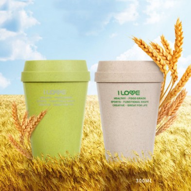 Coffee Cup with Wheat Straw